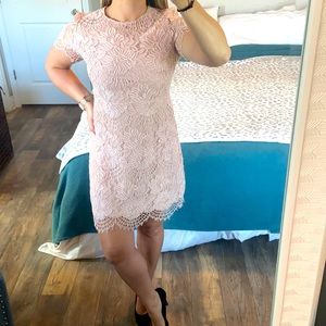 Lace rose colored dress H&M